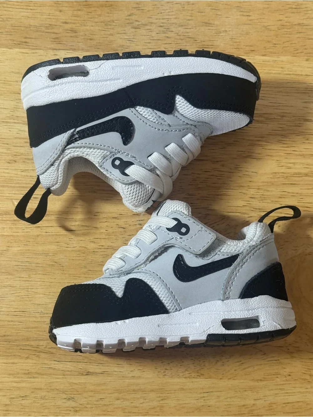 Nike Air Max 1 EasyOn Shoes DZ3309-106 Baby Toddler Size 4C White / Black